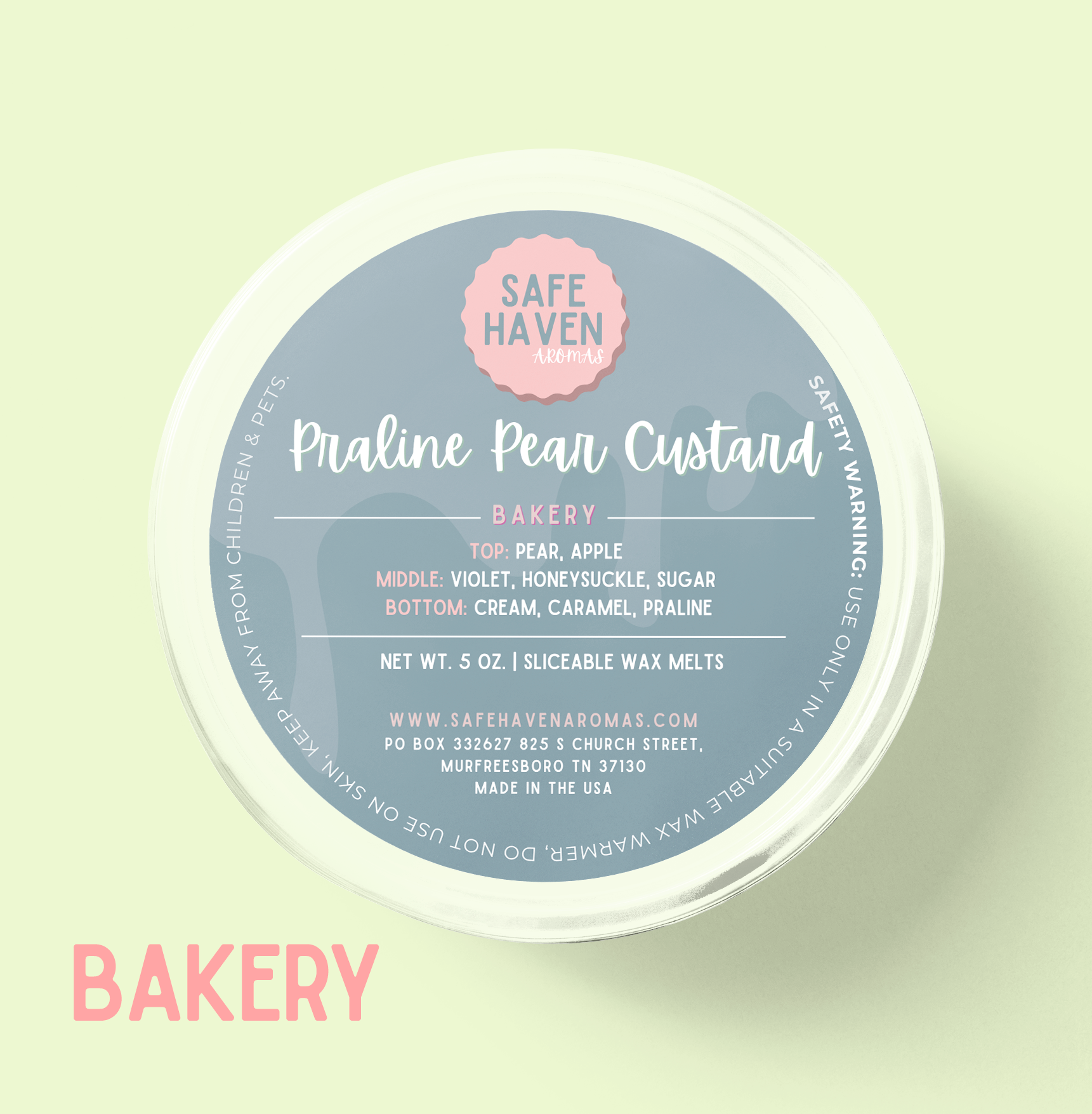 Praline Pear Custard
